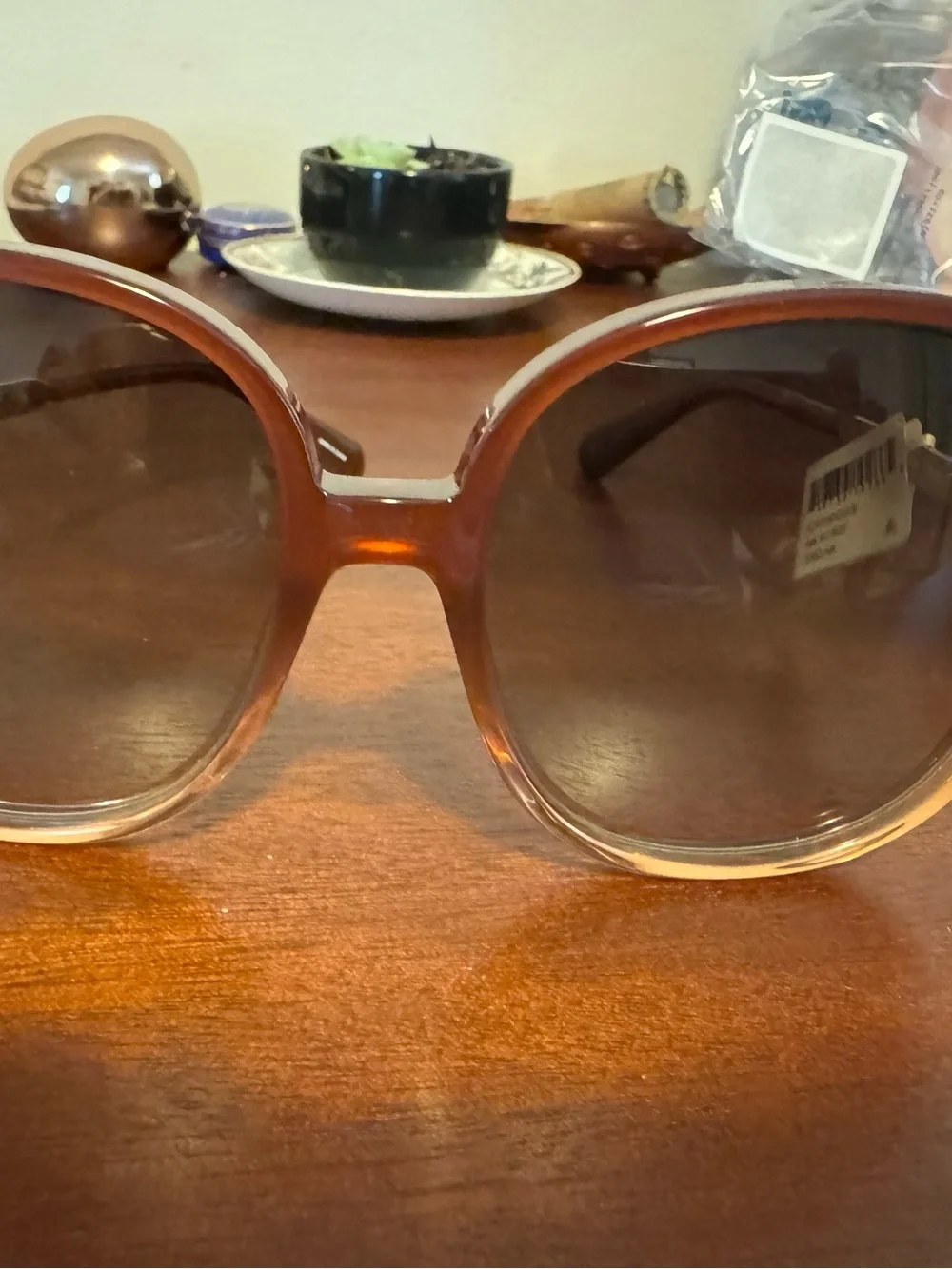 kate spade Oversized Round Sunglasses in Brown Gradient